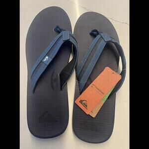 Quiksilver Mens Carver Squish Summer Sandals Sliders Flip Flops - Navy NWT
